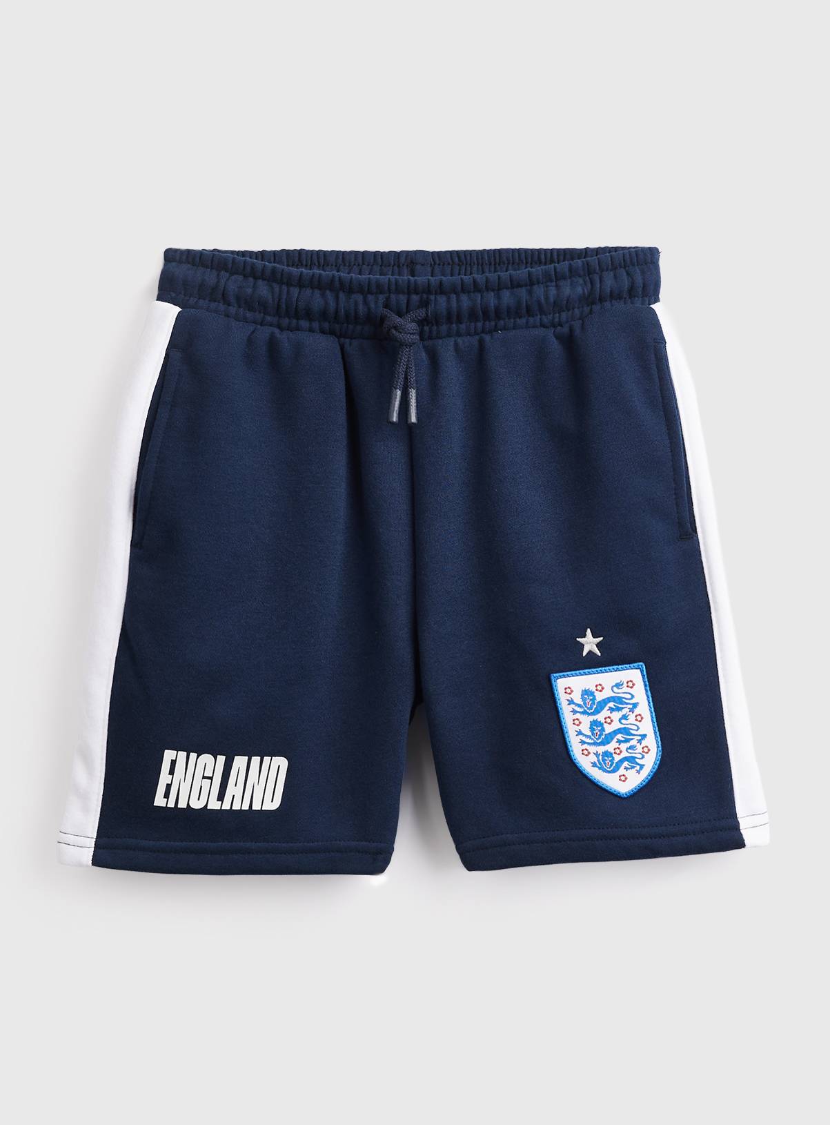 Navy Official F.A. England Football Shorts 12 years - Image 1