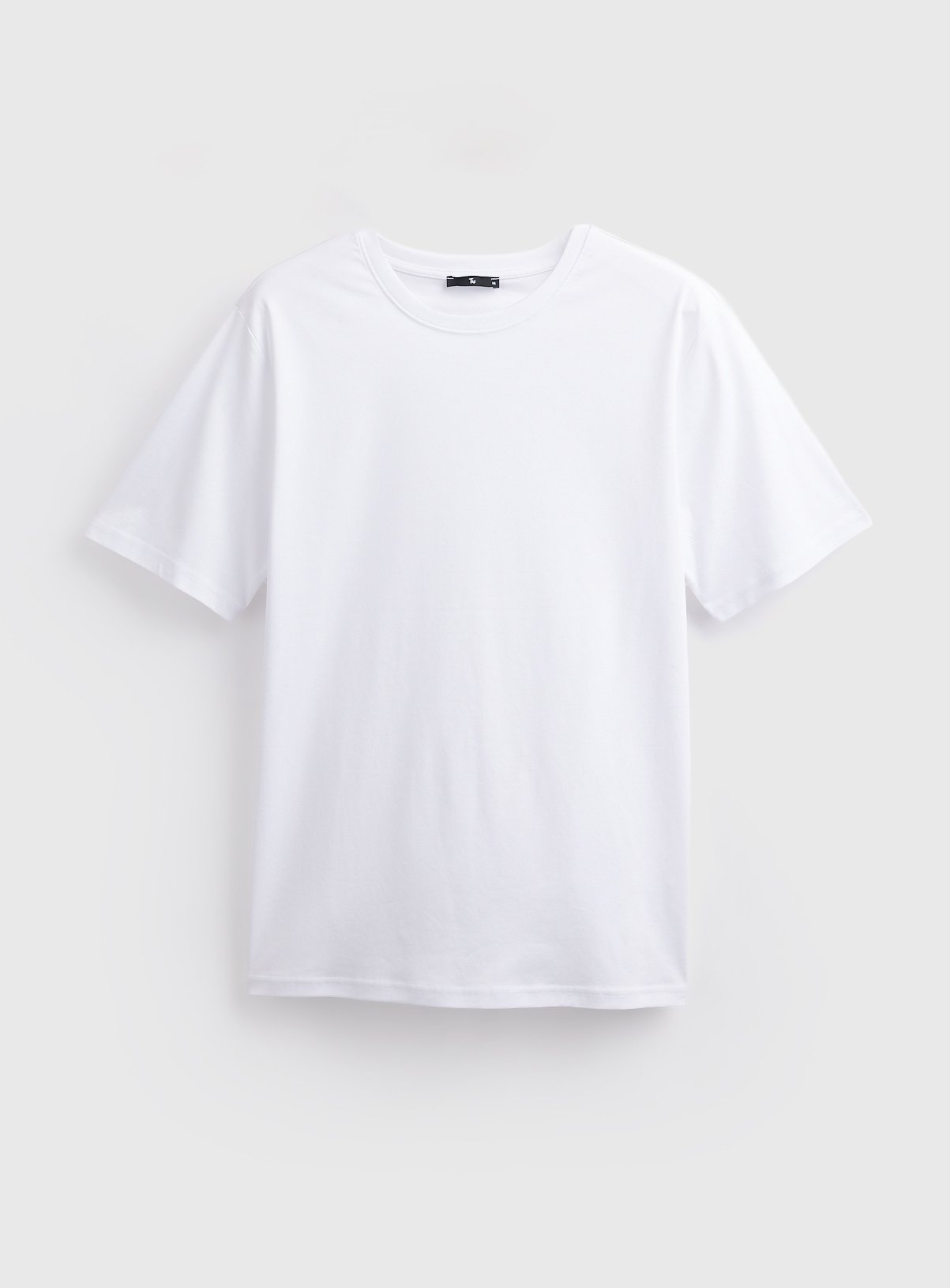 Pure Supima Cotton Plain White T-Shirt XXXL - Image 3 thumbnail