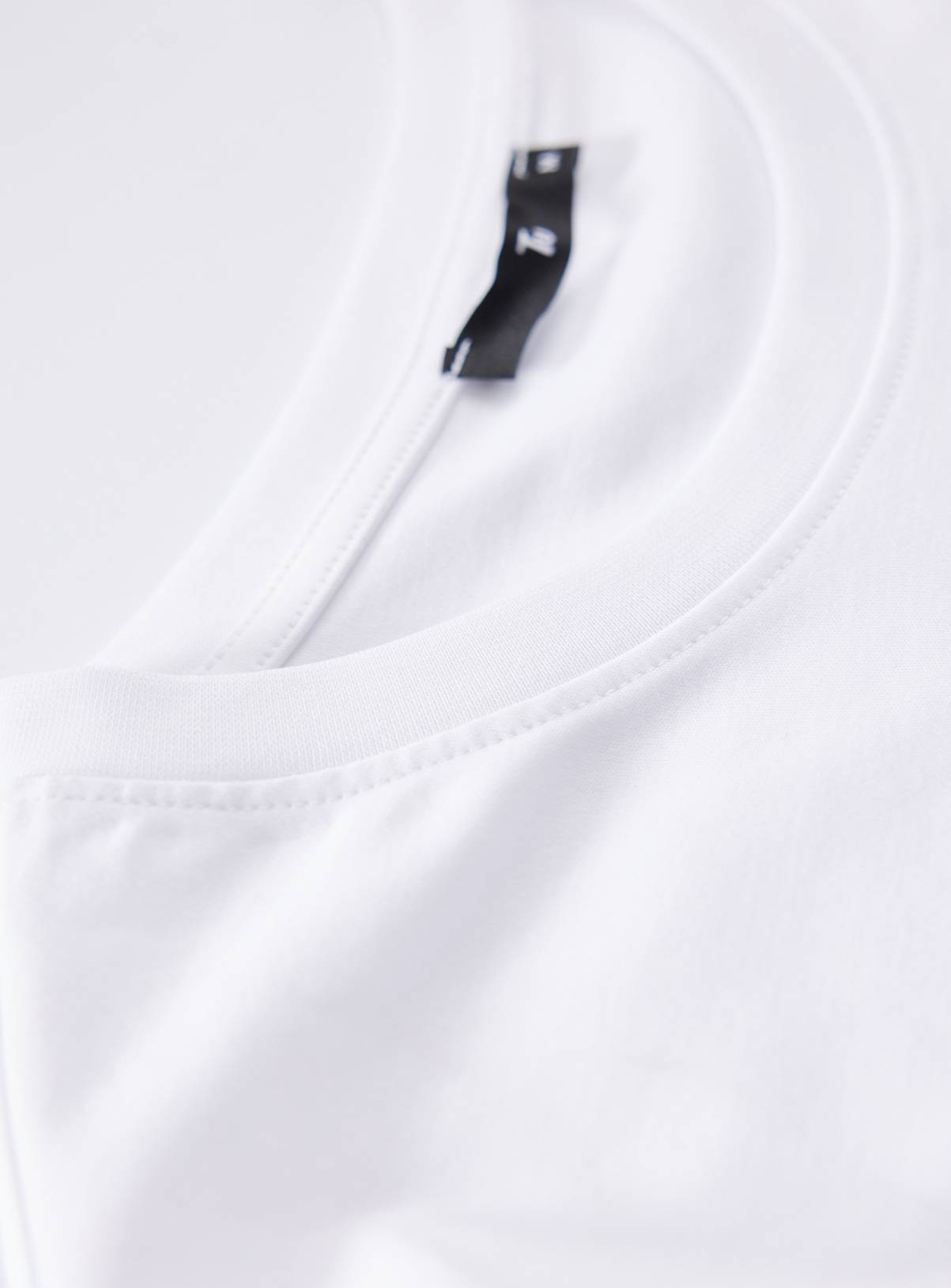Pure Supima Cotton Plain White T-Shirt XXXL - Image 4