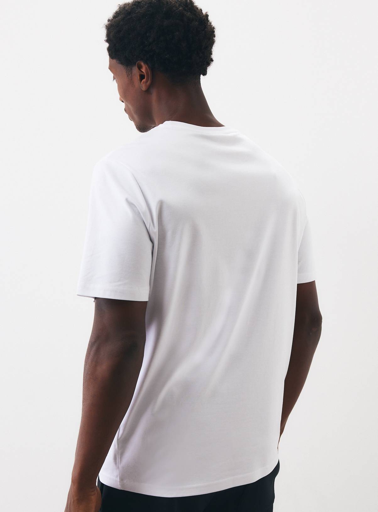 Pure Supima Cotton Plain White T-Shirt XXXL - Image 5