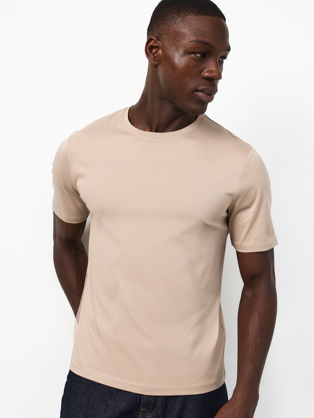 Buy Pure Supima Cotton Plain Stone T-Shirt XXL | T-Shirts | Argos