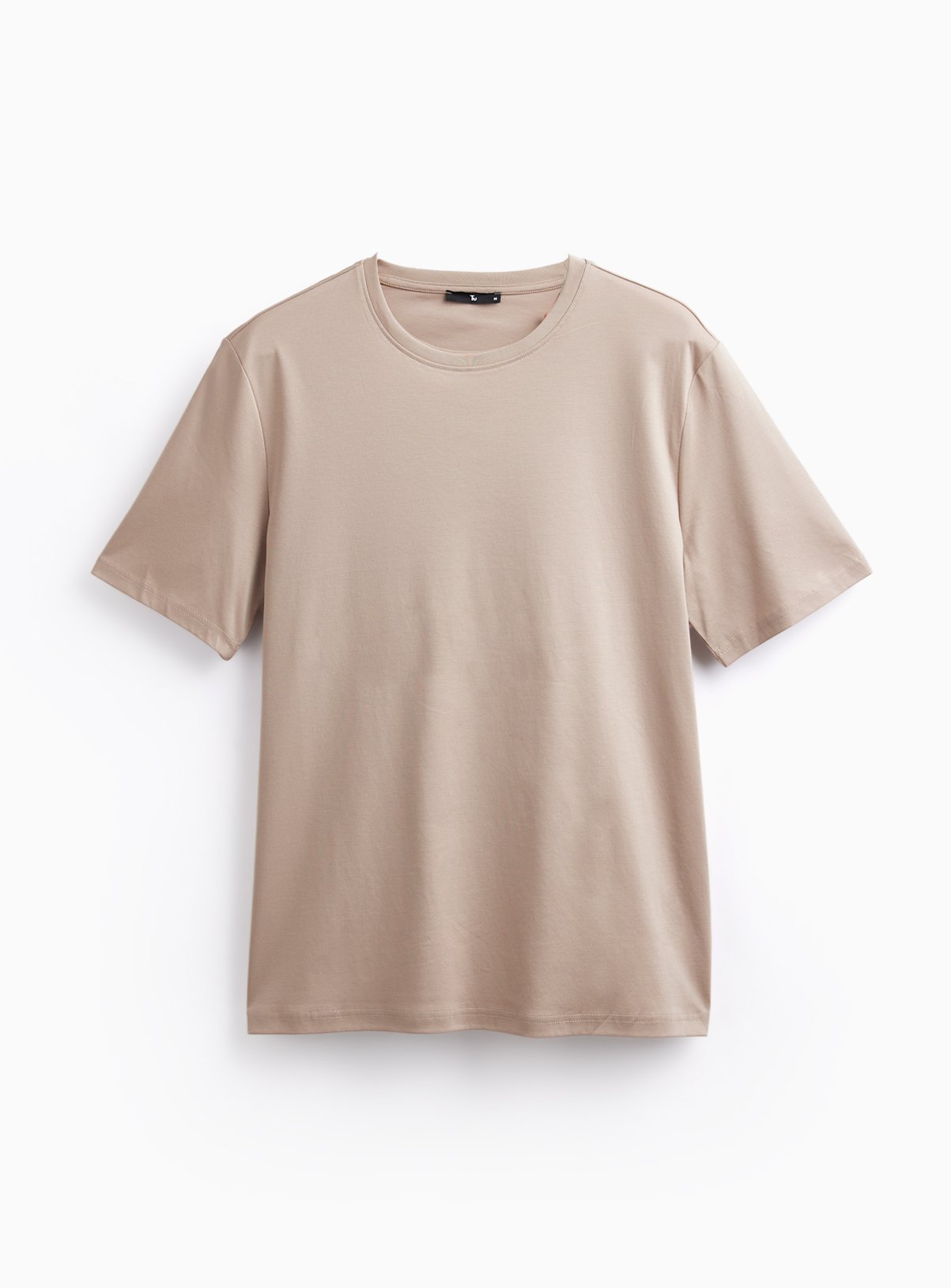 Pure Supima Cotton Plain Stone T-Shirt S - Image 3 thumbnail