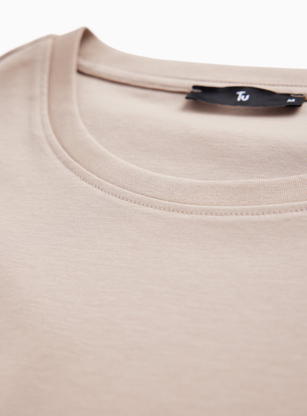 Pure Supima Cotton Plain Stone T-Shirt S - Image 4 thumbnail