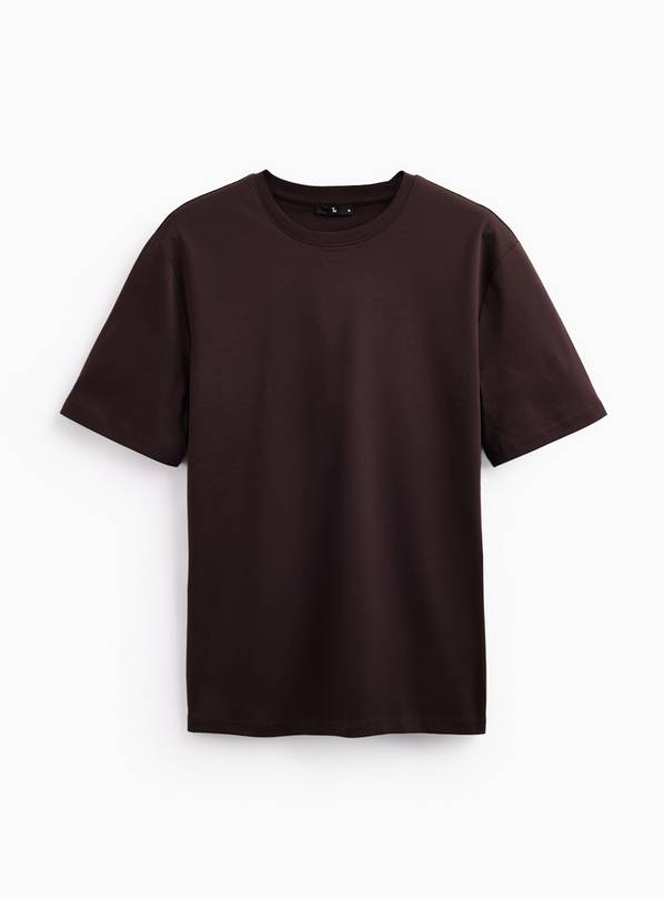 Brown Supima Cotton Crew Neck T-Shirt XXXL