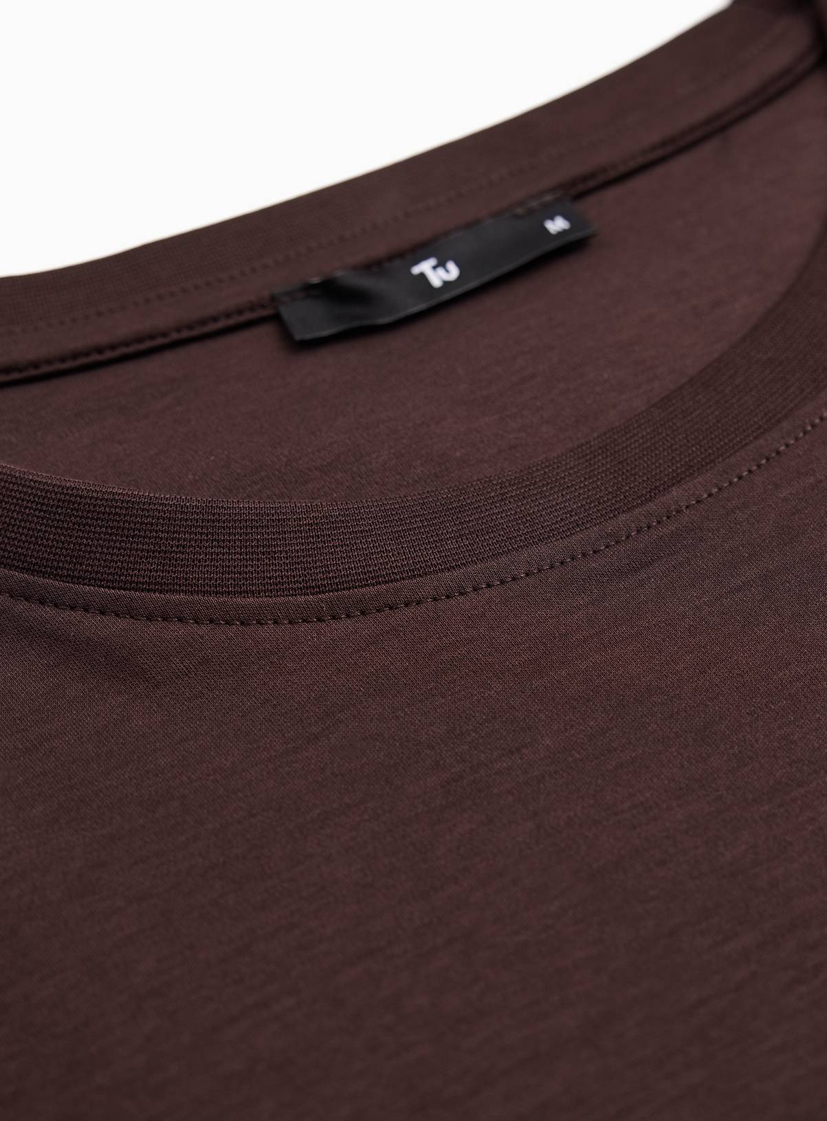 Brown Supima Cotton Crew Neck T-Shirt XL - Image 4