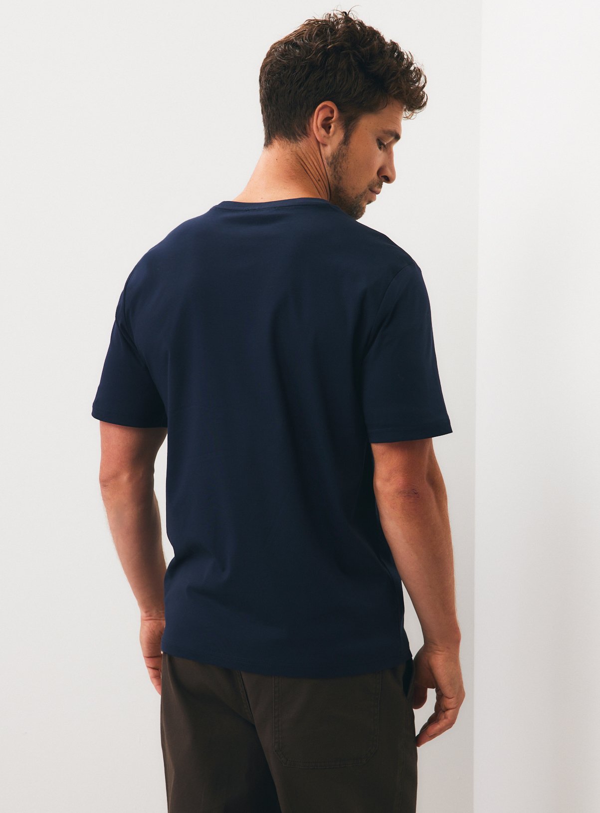 Navy Supima Cotton T Shirt XXXL - Image 6 thumbnail