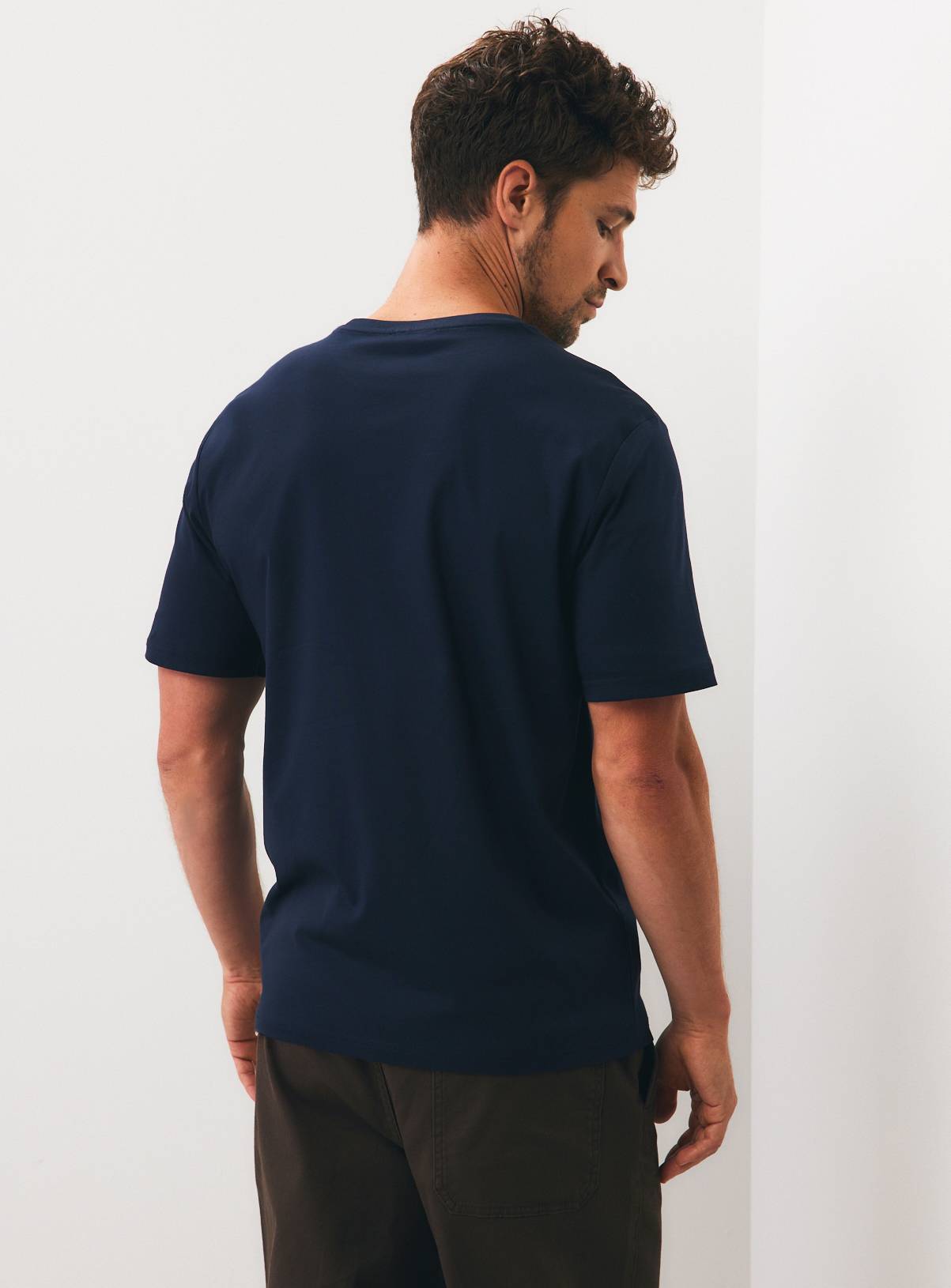 Navy Supima Cotton T Shirt XXXL - Image 6