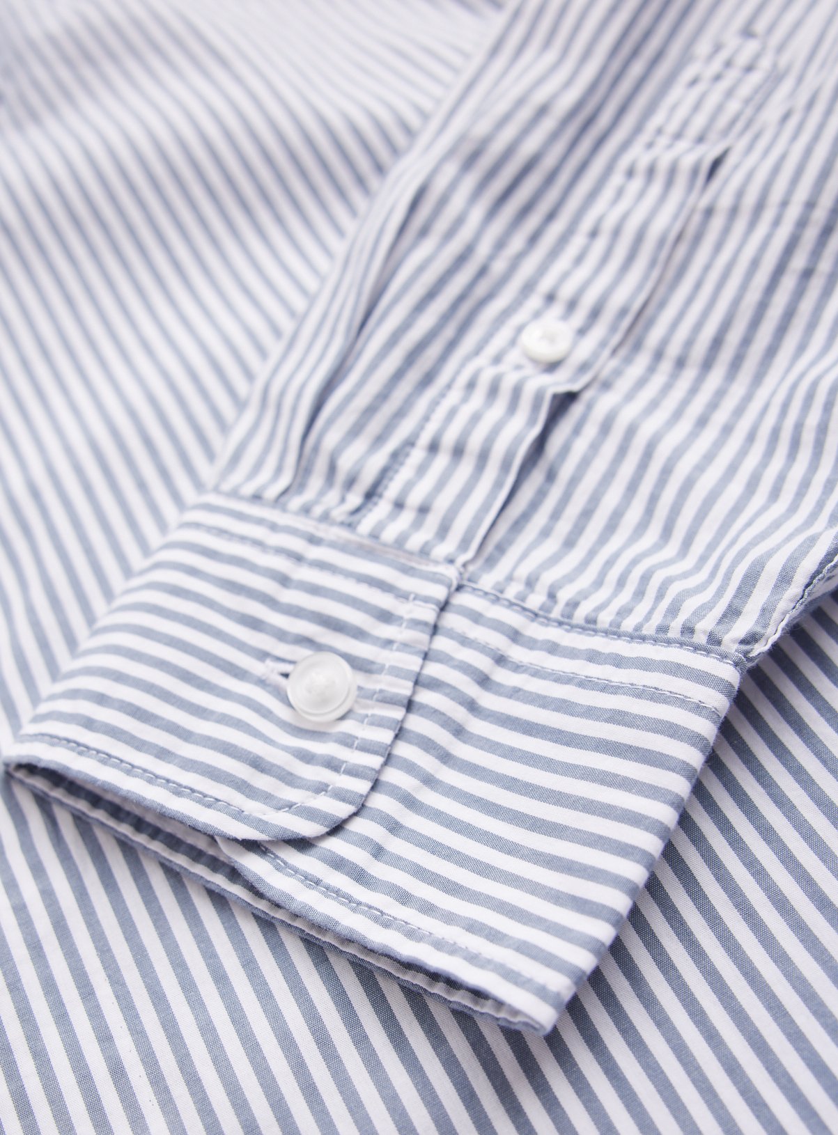 Blue Stripe Long Sleeve Shirt XXXXL - Image 4 thumbnail