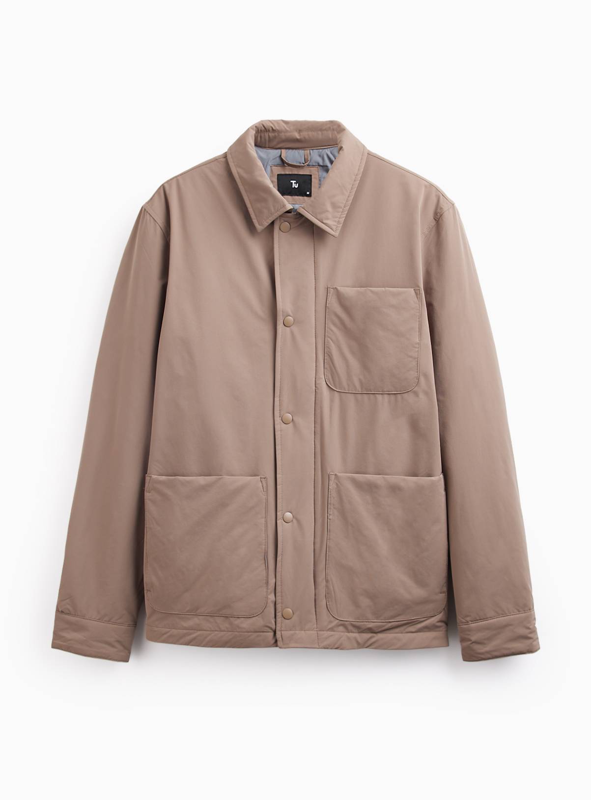 Neutral-Coloured Wadded Button-Down Jacket XXXL - Image 3