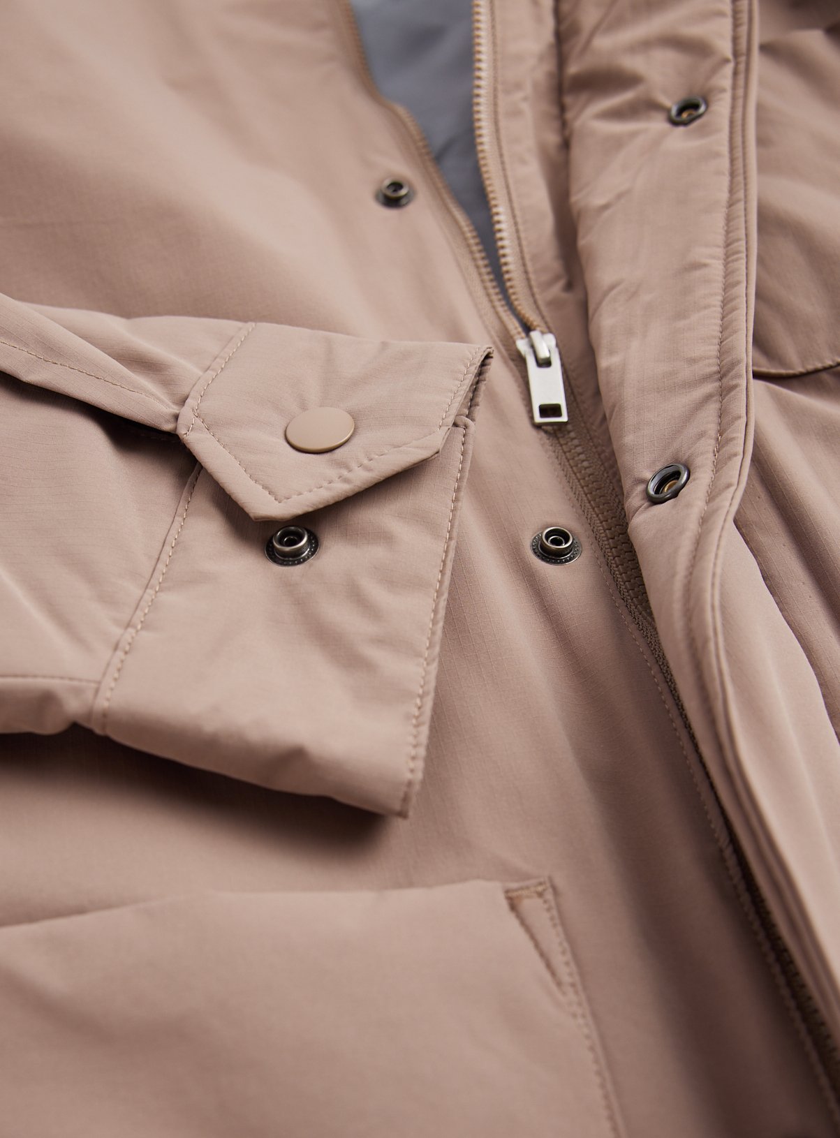 Neutral-Coloured Wadded Button-Down Jacket XXXL - Image 4 thumbnail