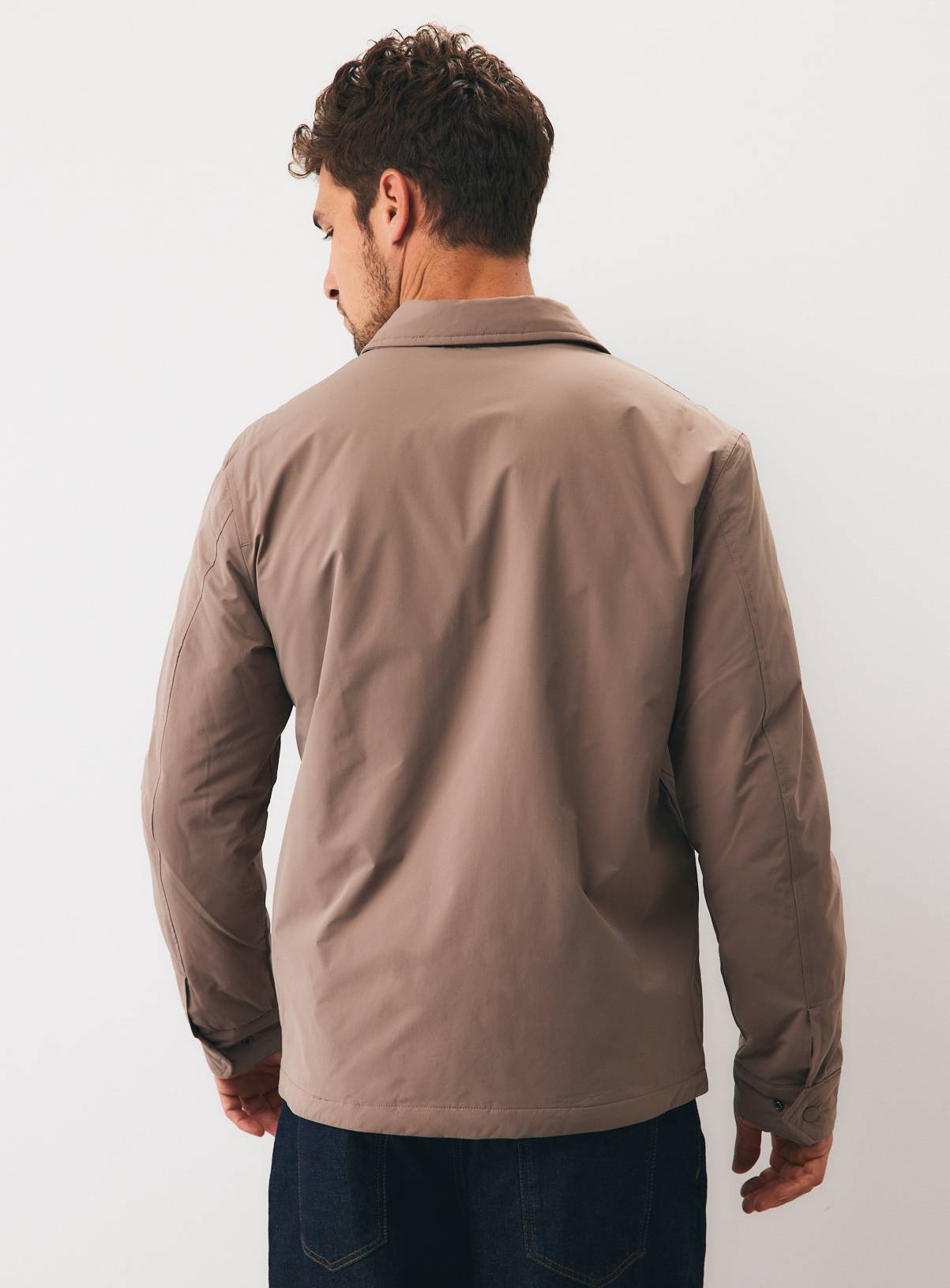 Neutral-Coloured Wadded Button-Down Jacket XXXL - Image 5