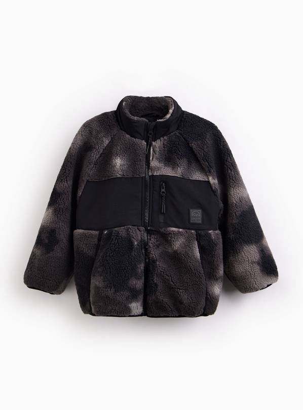 Grey Jacquard Borg Fleece Jacket 11 years