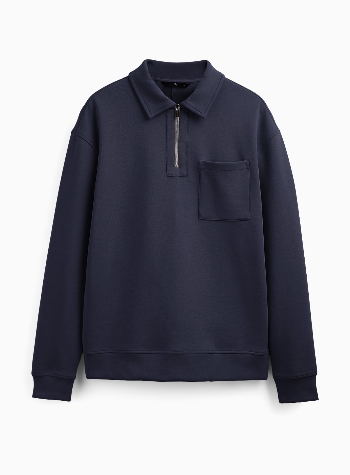Navy Half-Zip Collared Sweater XXXXL - Image 3 thumbnail