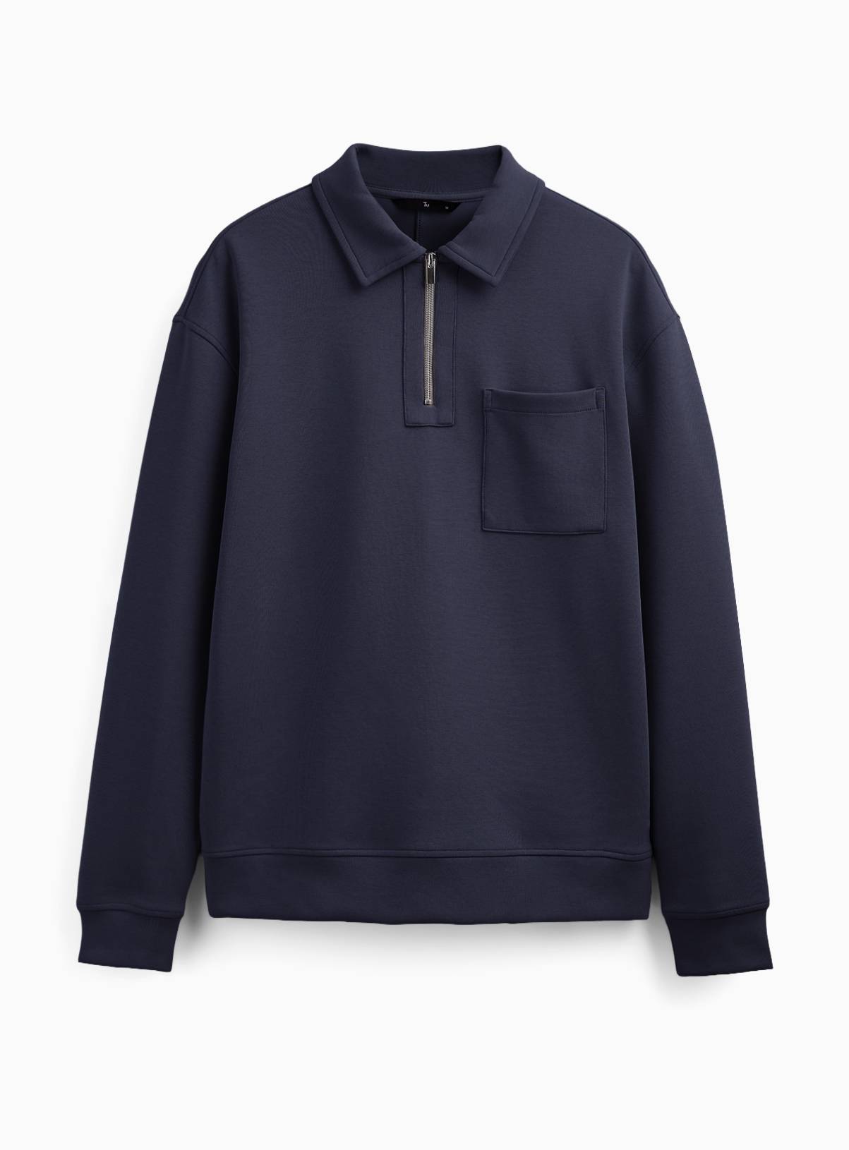 Navy Half-Zip Collared Sweater XXXXL - Image 3