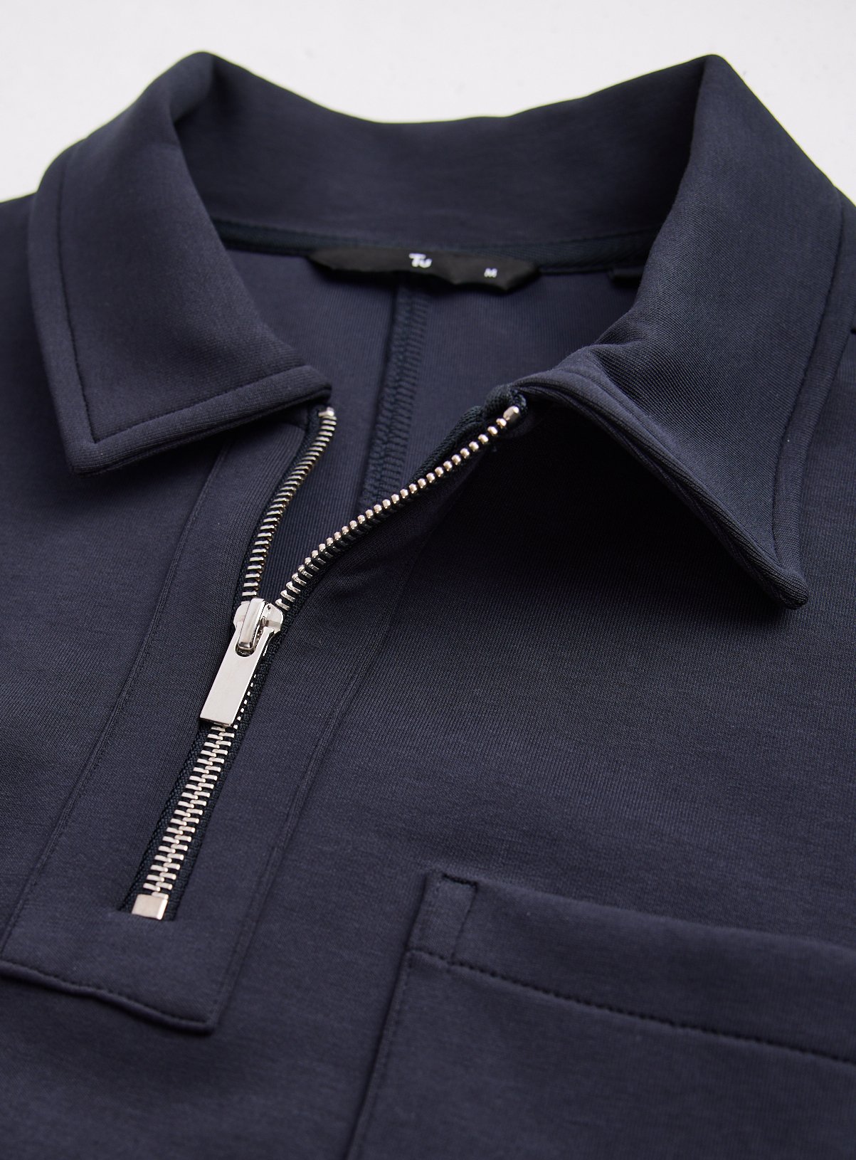 Navy Half-Zip Collared Sweater XXXXL - Image 4 thumbnail