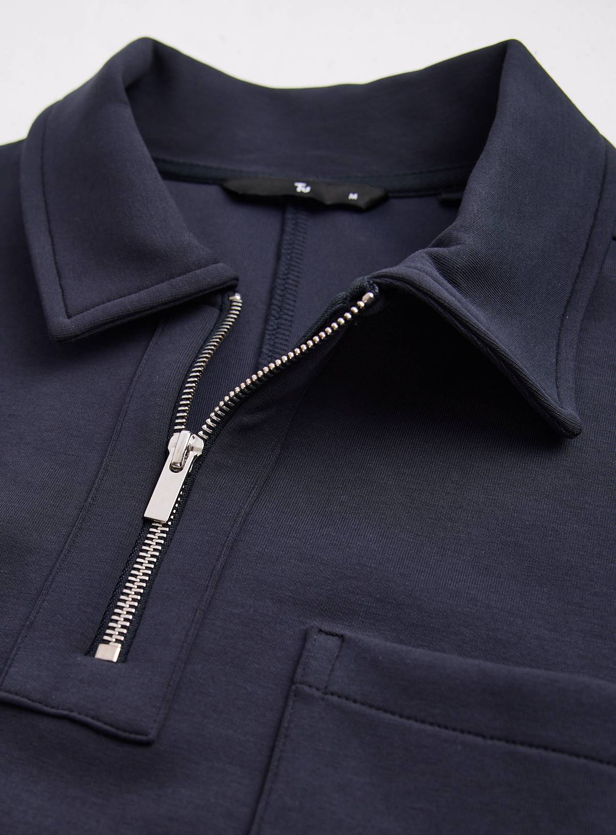 Navy Half-Zip Collared Sweater XXXXL - Image 4
