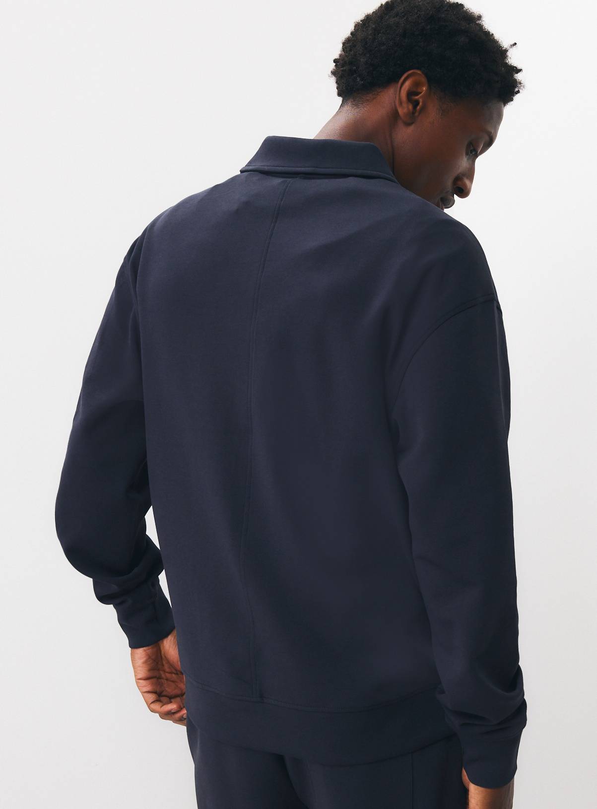 Navy Half-Zip Collared Sweater XXXXL - Image 5
