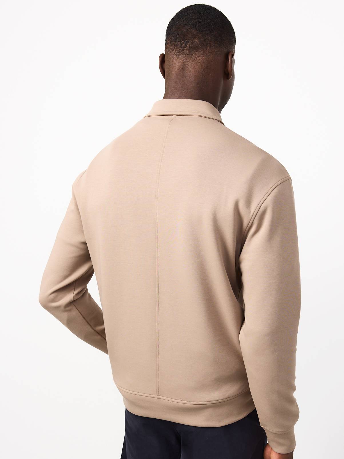 Stone-Coloured Half-Zip Collared Sweater XXXL - Image 5