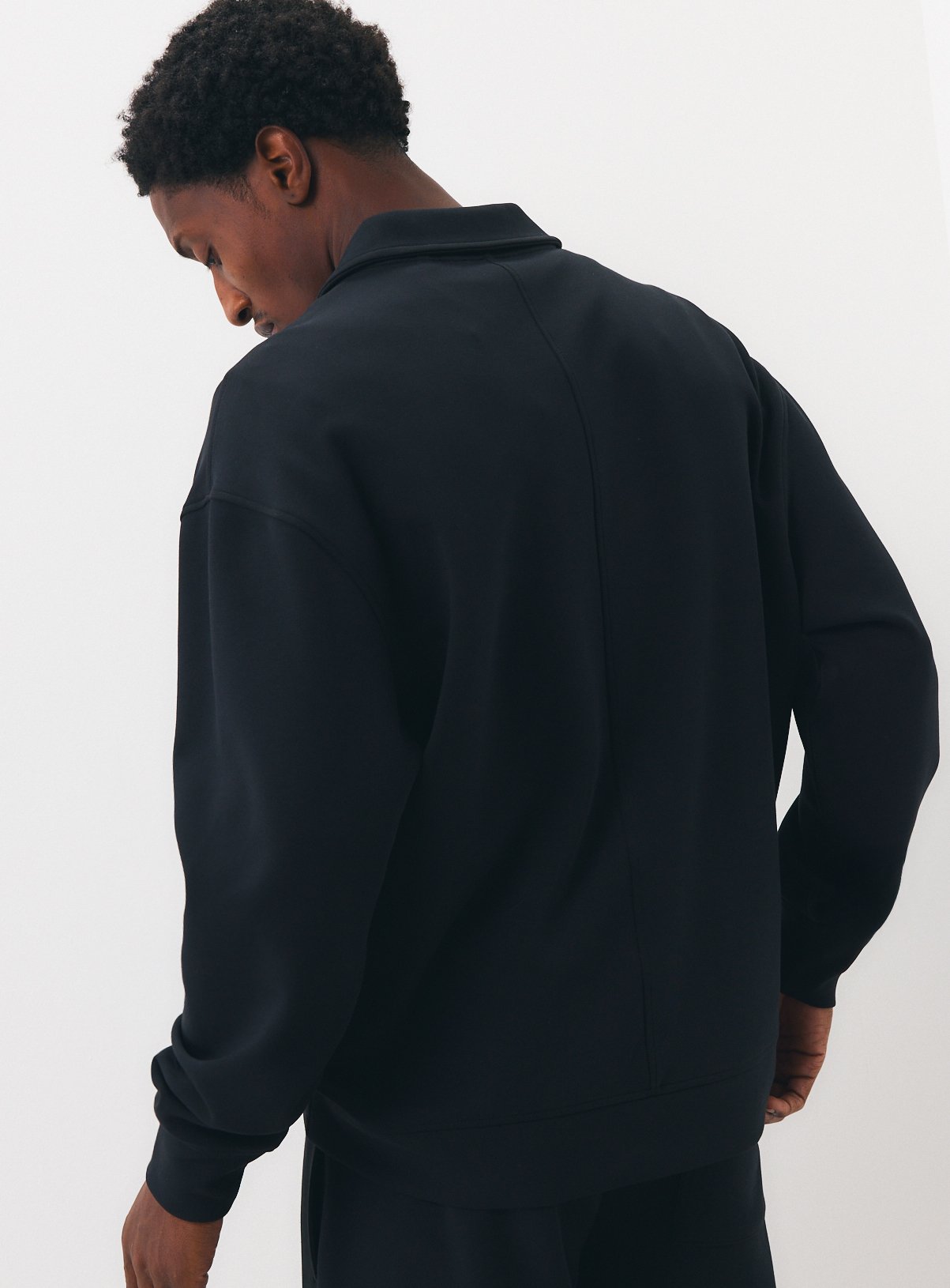 Black Scuba Half Zip Sweatshirt XXXXL - Image 5 thumbnail