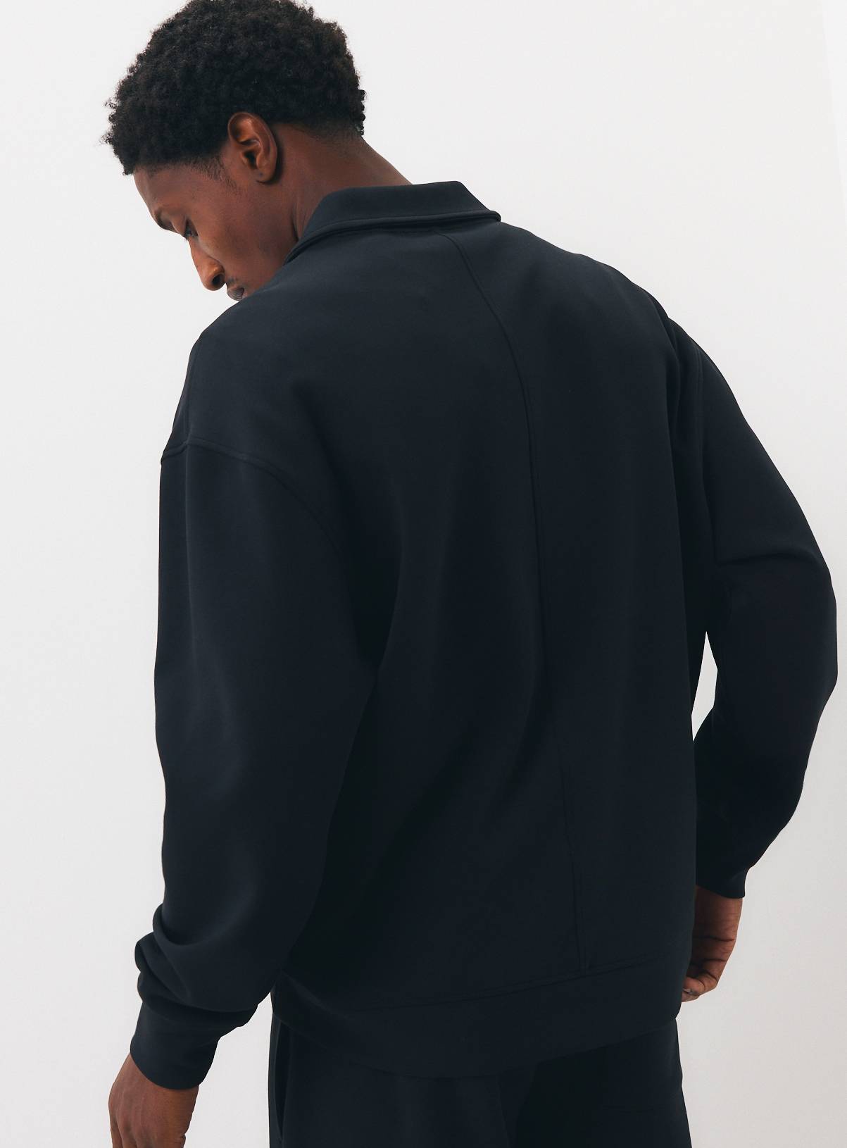 Black Scuba Half Zip Sweatshirt XXXXL - Image 5