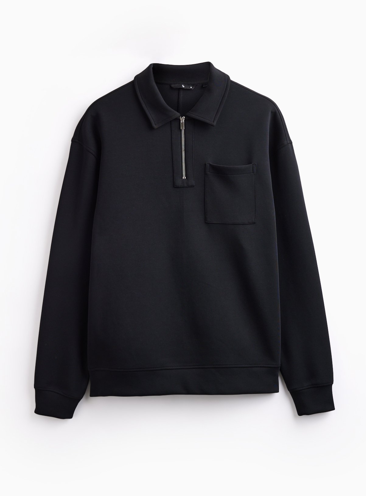 Black Scuba Half Zip Sweatshirt XXL - Image 3 thumbnail