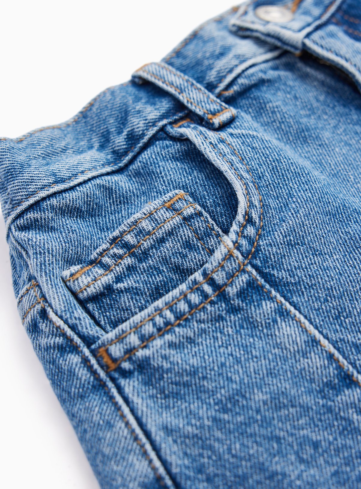 Blue Soft Pleat Denim Skirt 14 years - Image 3 thumbnail