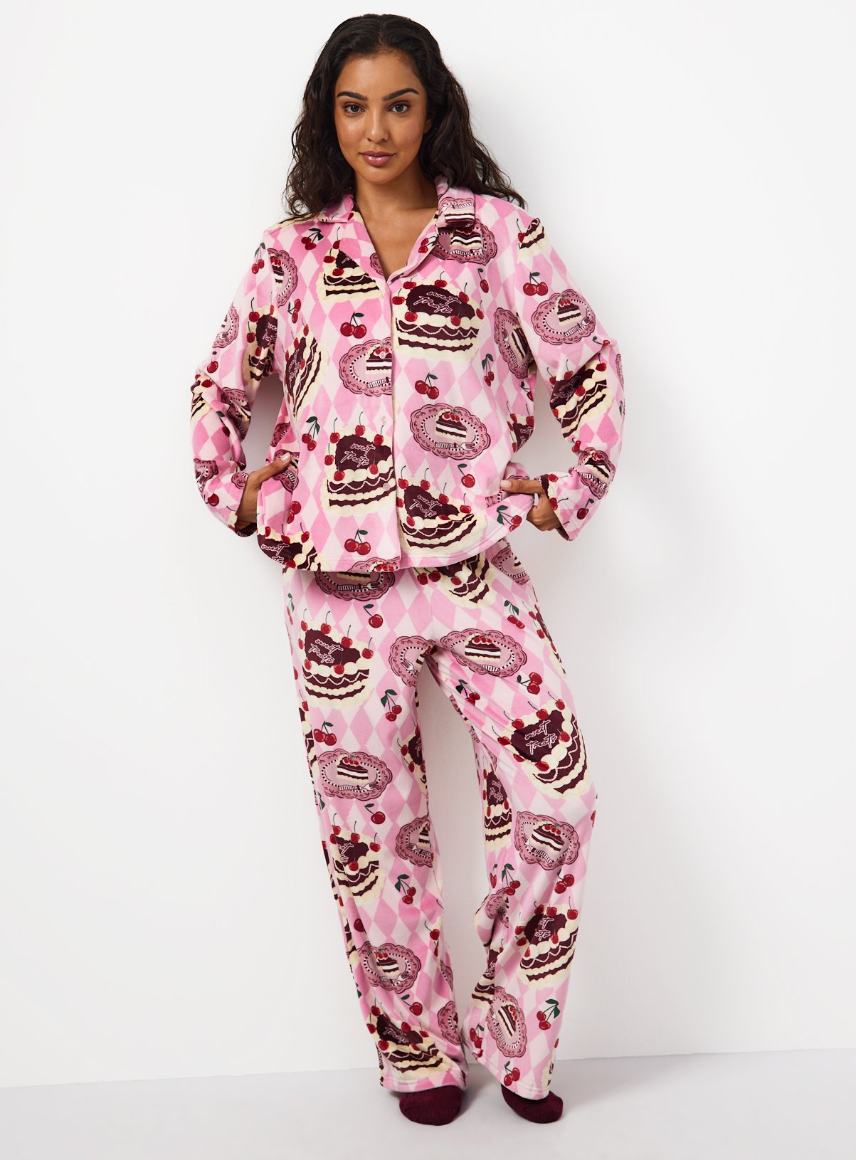 Pink Cake Slinky Traditional Pyjamas S - Image 2 thumbnail