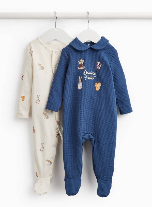 Beatrix Potter Christmas Sleepsuits 2 Pack  3-6 months