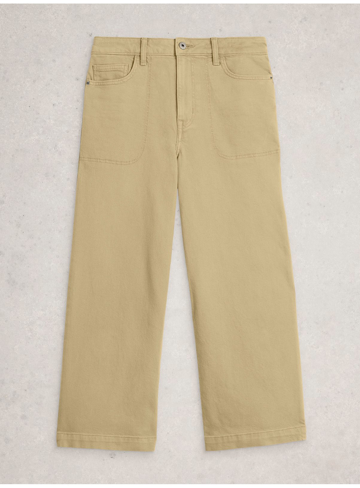 WHITE STUFF Tia Wide Leg Crop Jean Yellow 10R - Image 5 thumbnail