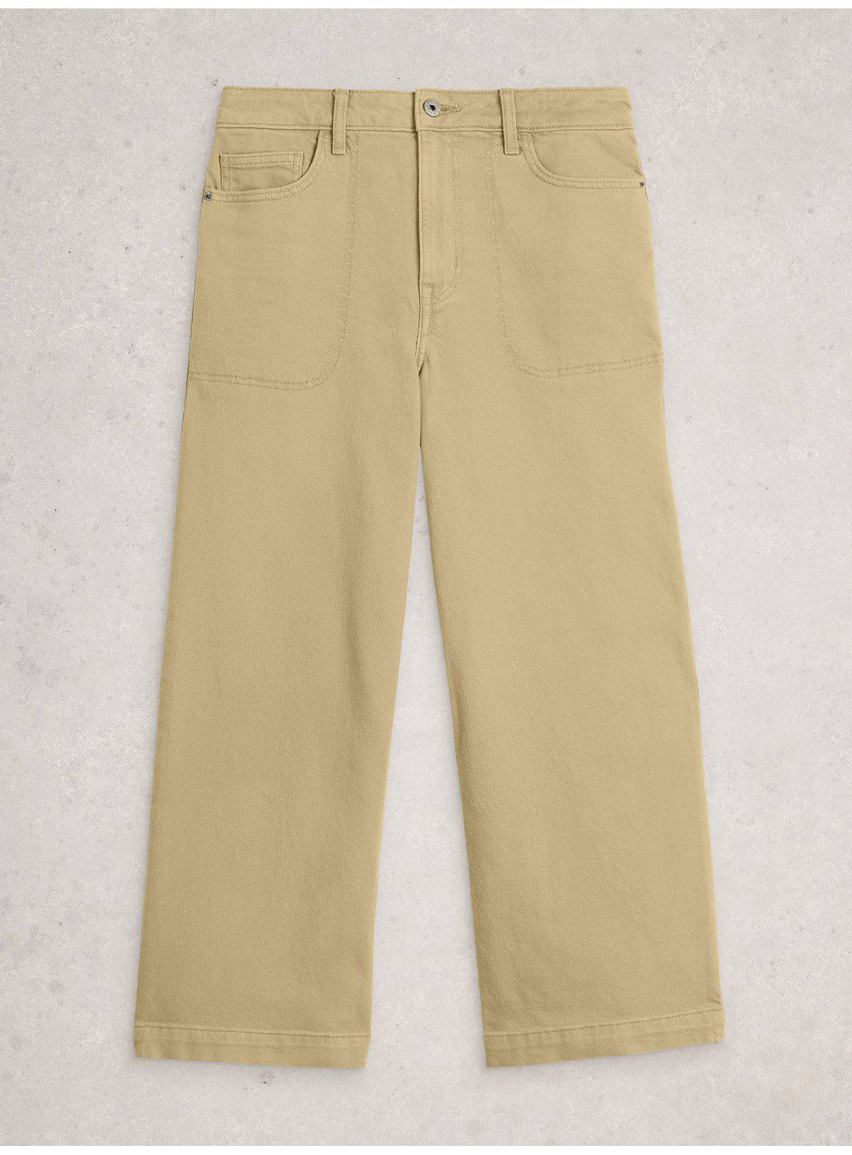 WHITE STUFF Tia Wide Leg Crop Jean Yellow 10R - Image 5