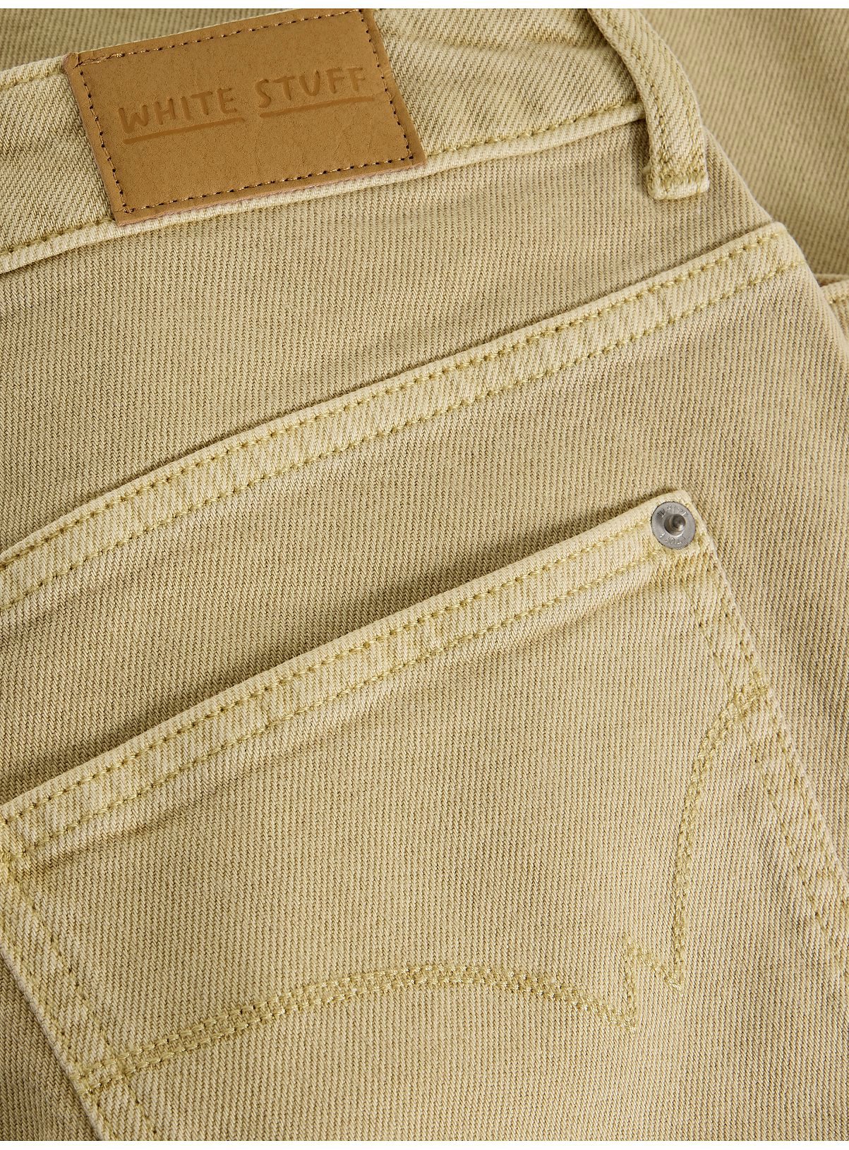 WHITE STUFF Tia Wide Leg Crop Jean Yellow 10R - Image 6 thumbnail