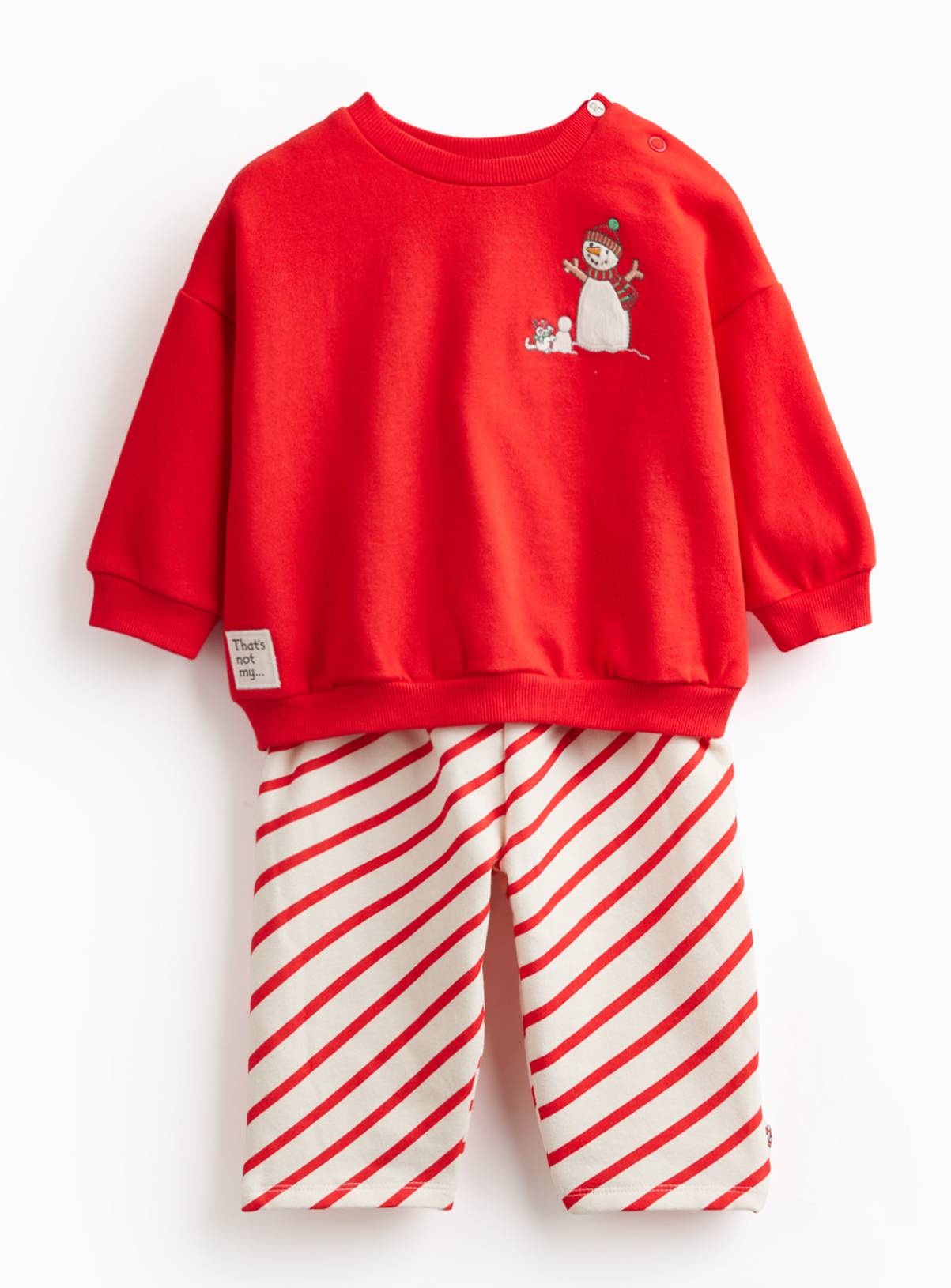 Christmas Snowman Sweatshirt and Jogger Set 12-18 months - Image 1
