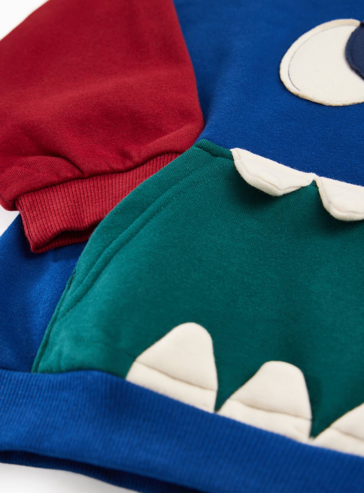 Navy & Green 90s Monster Hoodie 3-4 Years - Image 4