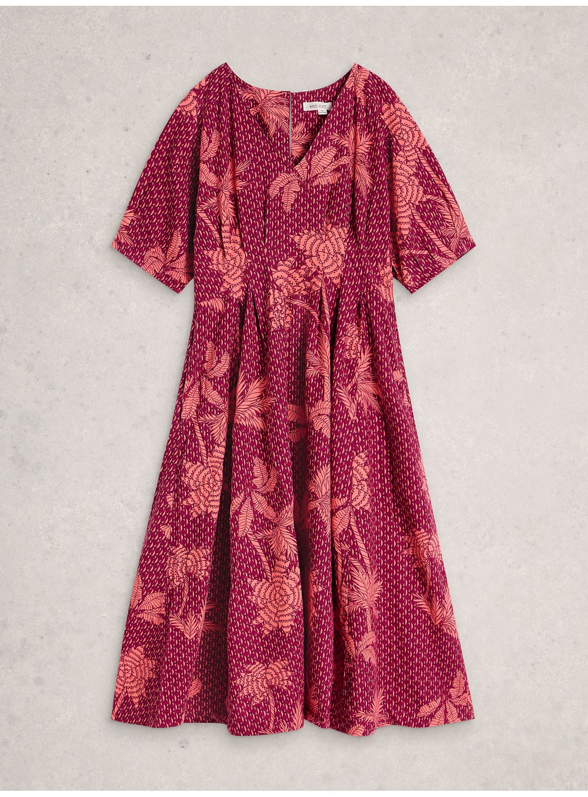 WHITE STUFF Kate Linen Blend Dress 14 - Image 5 thumbnail
