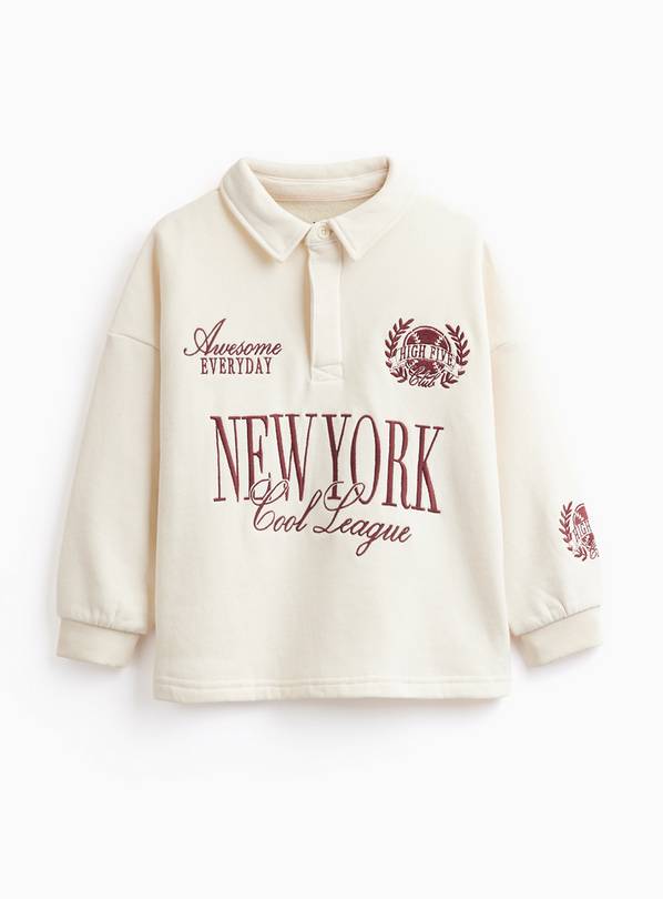 Cream Rugby Sweatshirt 7-8 years