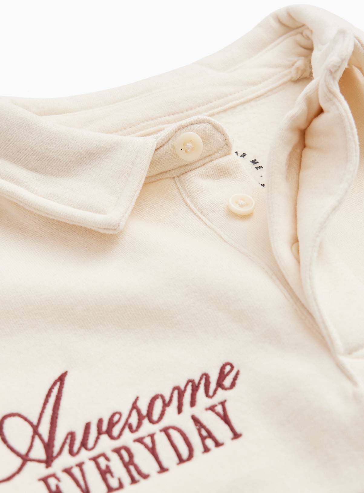 Cream Rugby Sweatshirt 1-2 years - Image 2