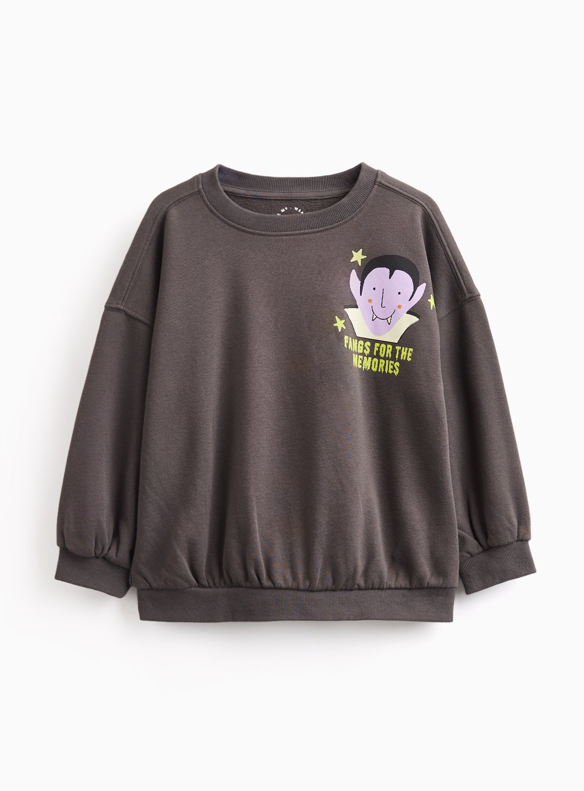 Grey Halloween Dracula Graphic Sweatshirt 7-8 years - Image 1 thumbnail