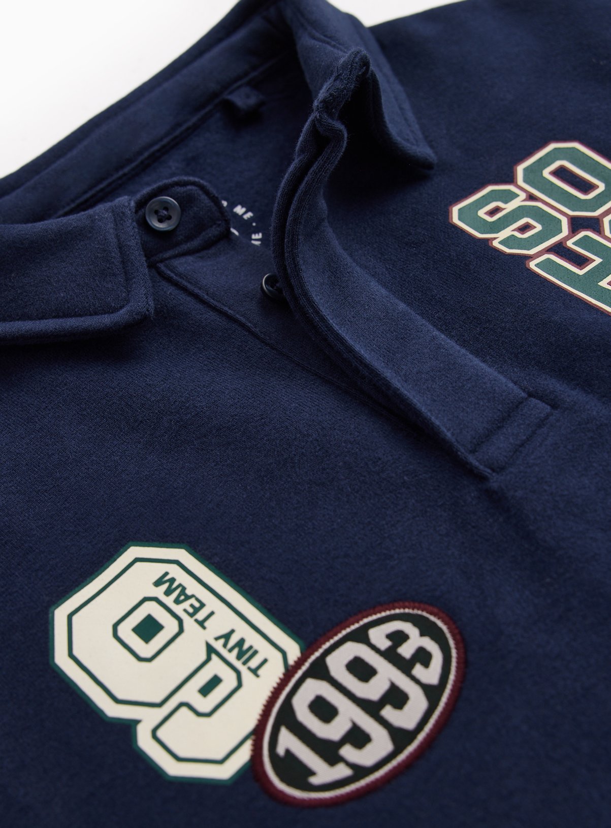 Navy Rugby Patch Long Sleeved Shirt 6-7 years - Image 4 thumbnail