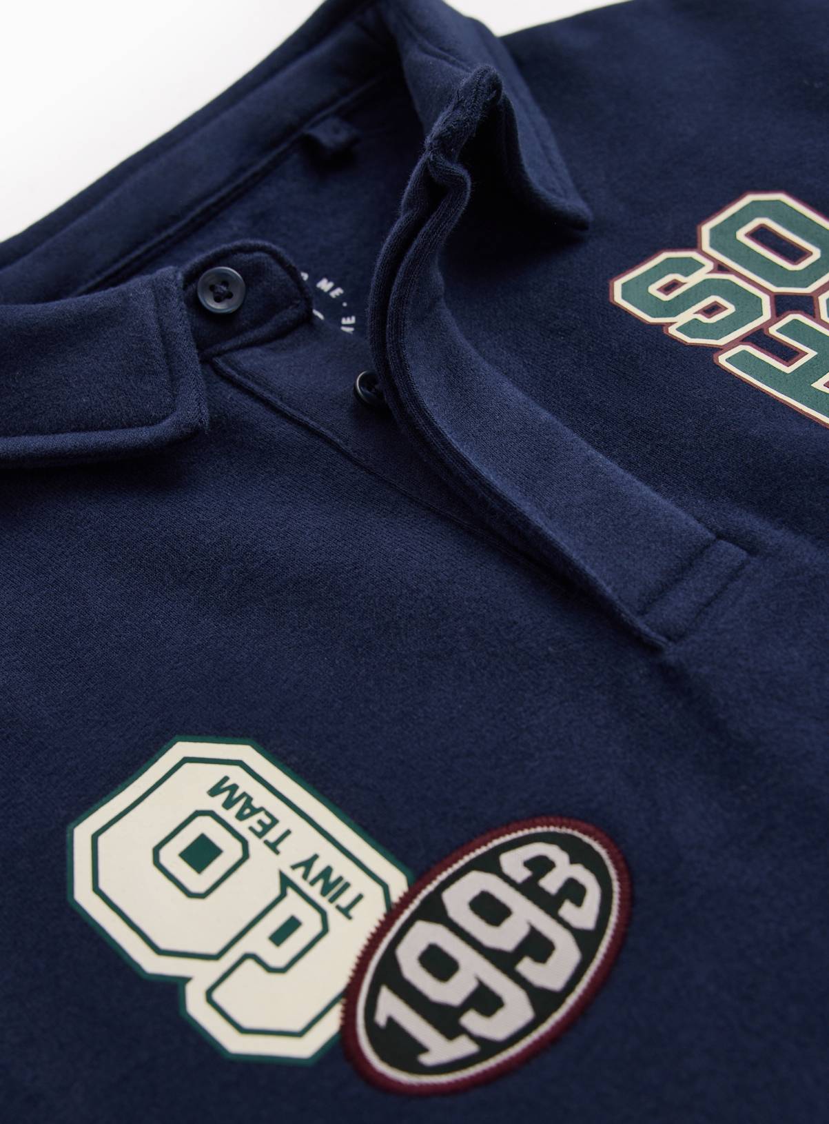 Navy Rugby Patch Long Sleeved Shirt 6-7 years - Image 4