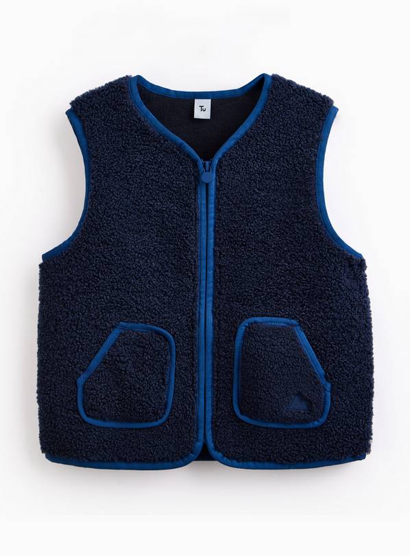 Navy Borg Gilet 2-3 years