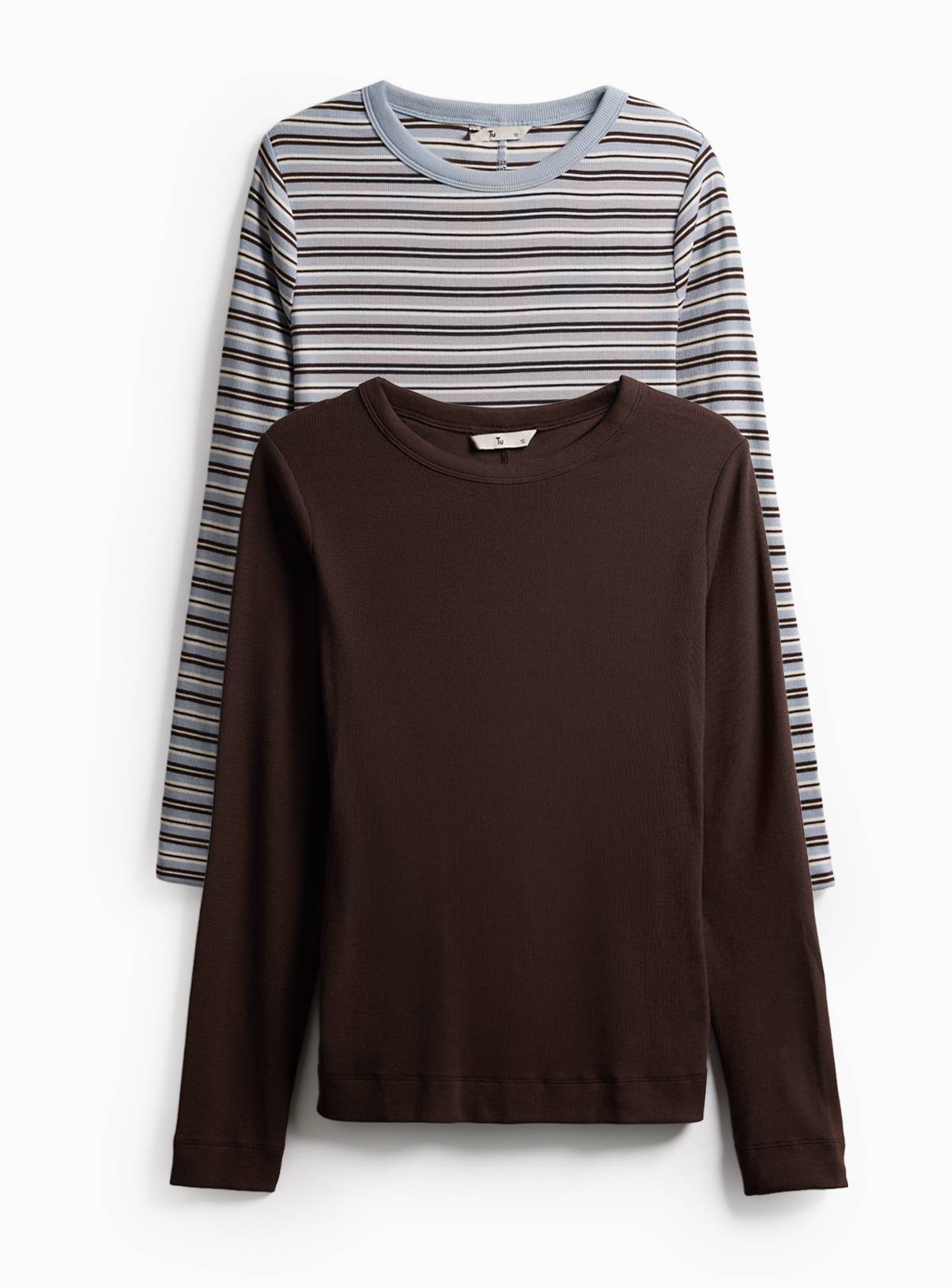 Plain & Striped Tencel Modal Slim Tops 2-Pack 20 - Image 1