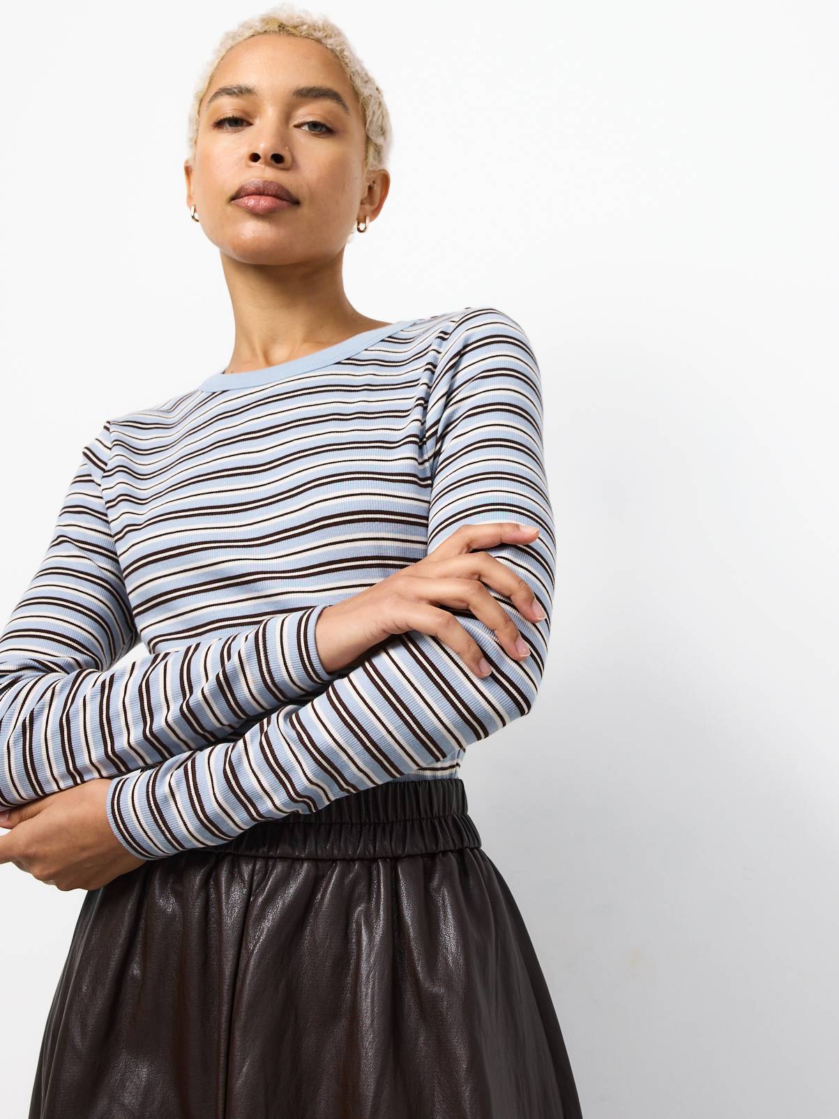 Plain & Striped Tencel Modal Slim Tops 2-Pack 20 - Image 2