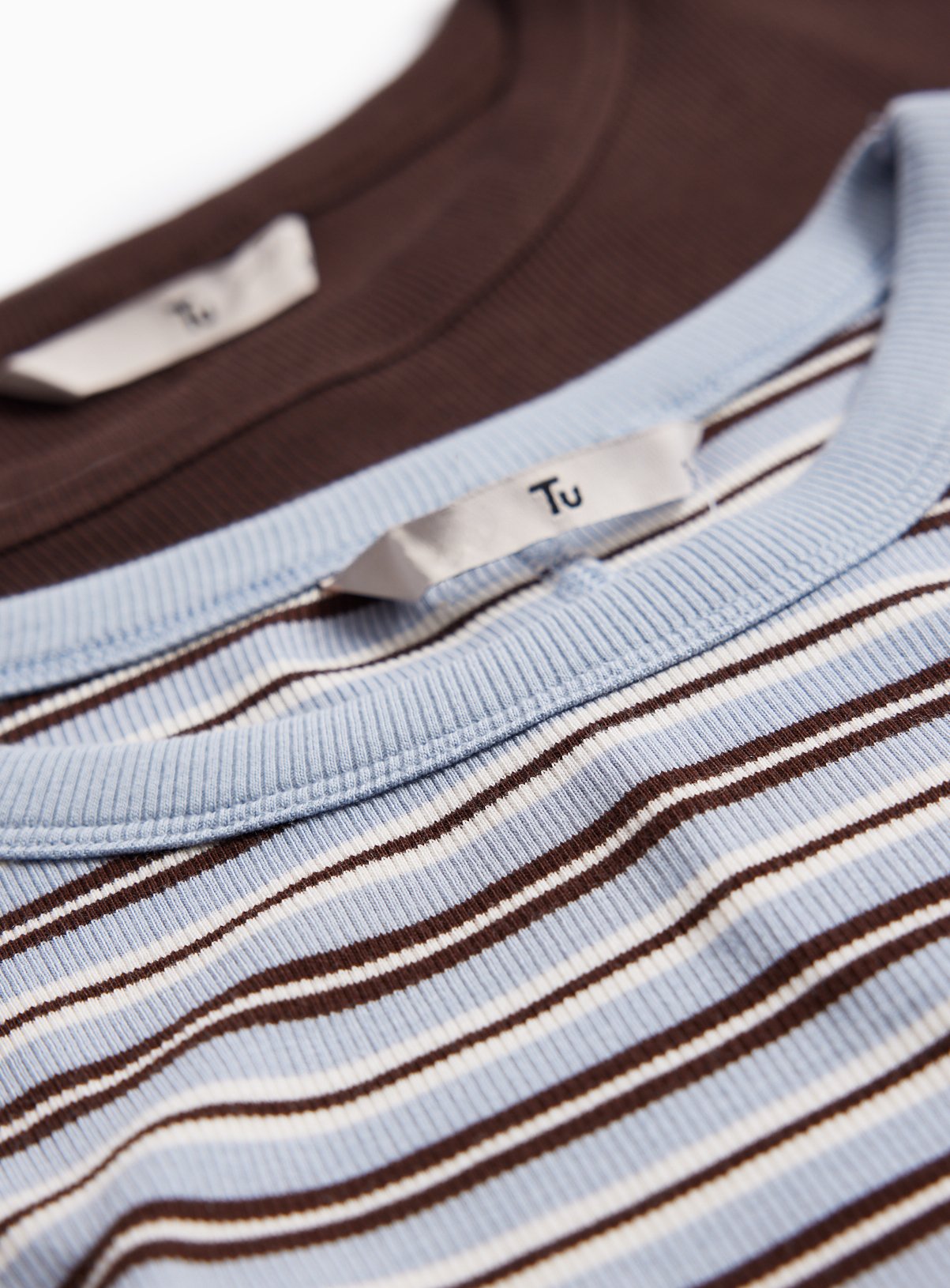 Plain & Striped Tencel Modal Slim Tops 2-Pack 20 - Image 4 thumbnail