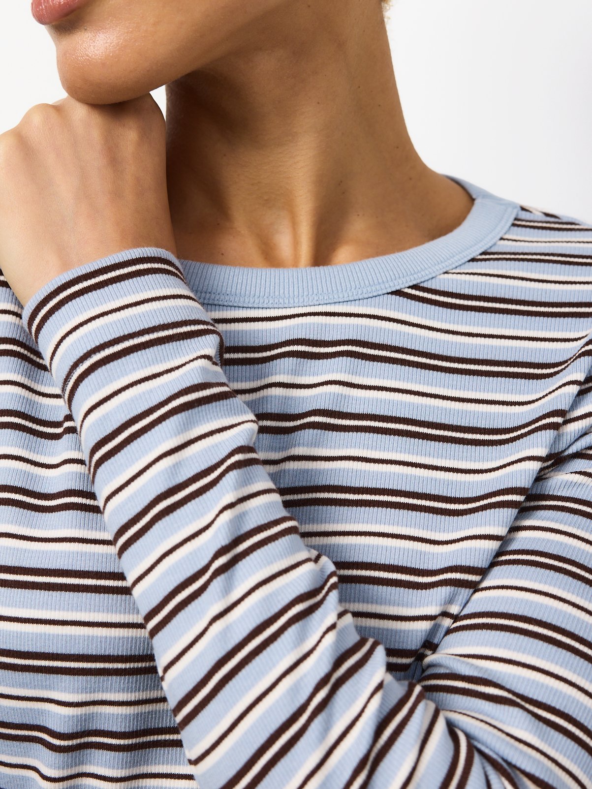 Plain & Striped Tencel Modal Slim Tops 2-Pack 20 - Image 5 thumbnail