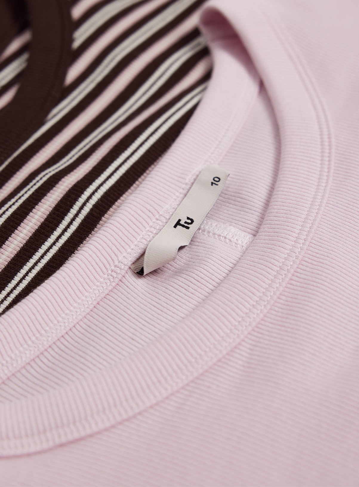 Plain & Striped Cotton Modal Slim Tops 2-Pack 6 - Image 4 thumbnail