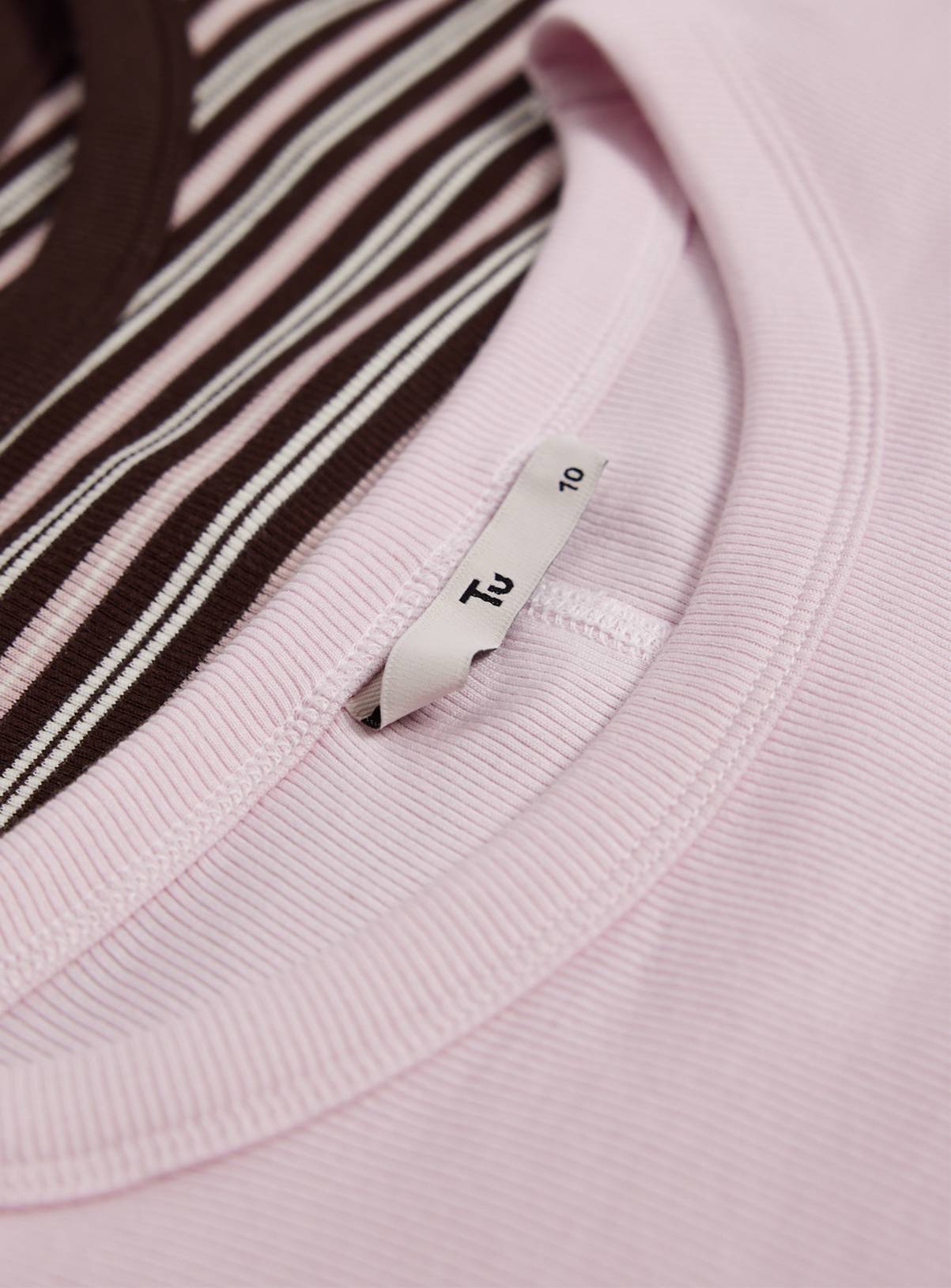 Plain & Striped Cotton Modal Slim Tops 2-Pack 6 - Image 4