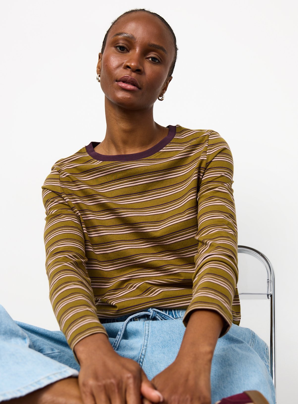 Plum & Stripe Long Sleeve Tops 2 Pack 8 - Image 2 thumbnail