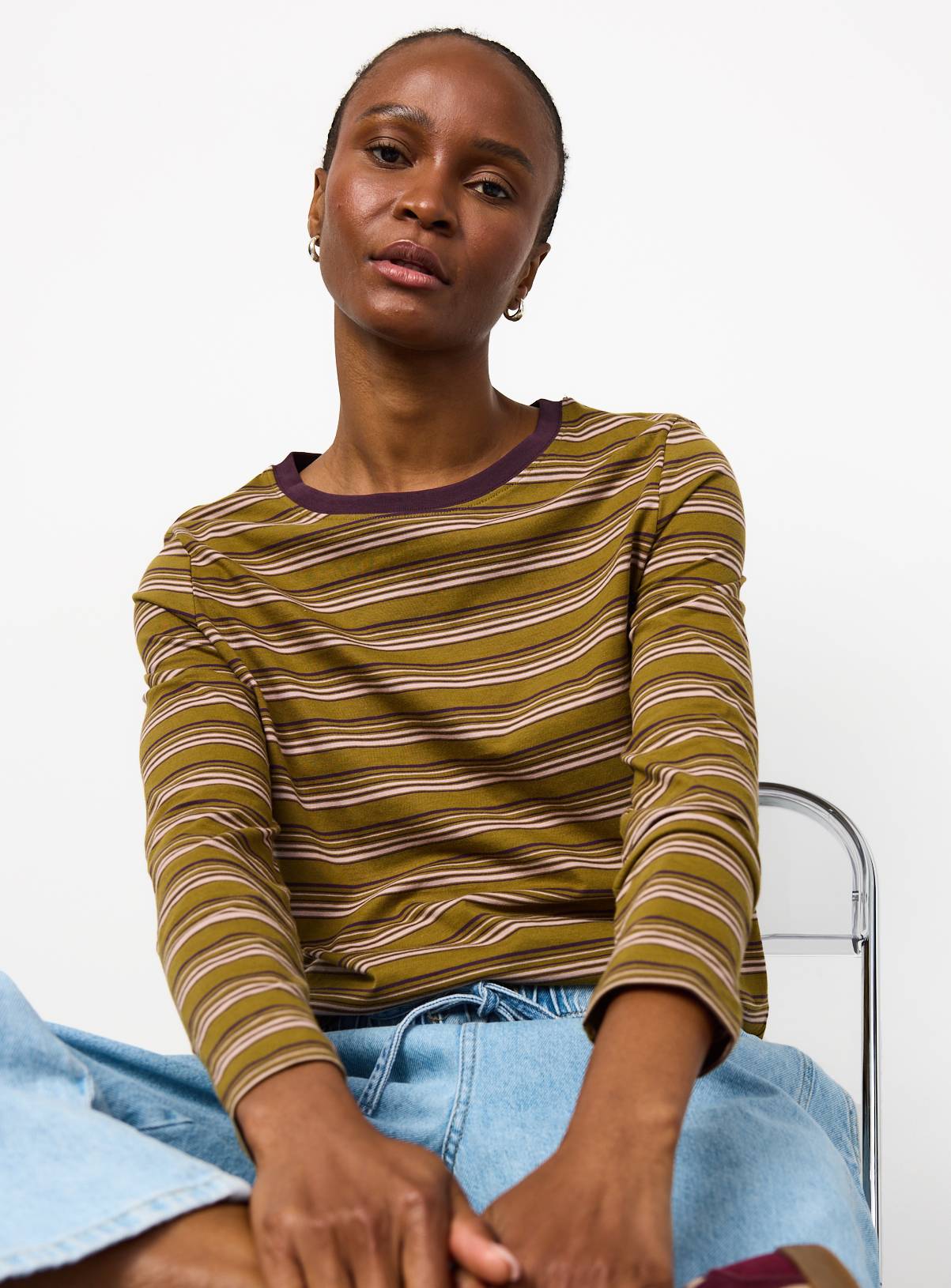 Plum & Stripe Long Sleeve Tops 2 Pack 8 - Image 2