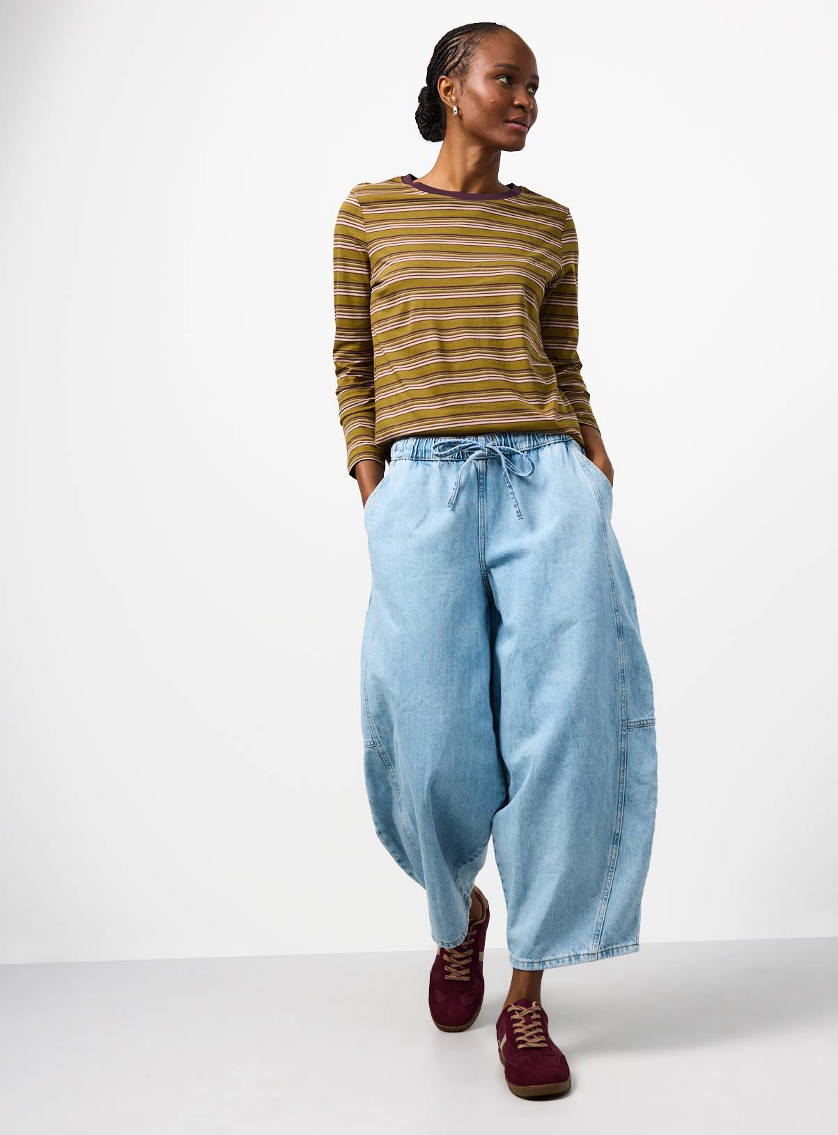 Plum & Stripe Long Sleeve Tops 2 Pack 8 - Image 3