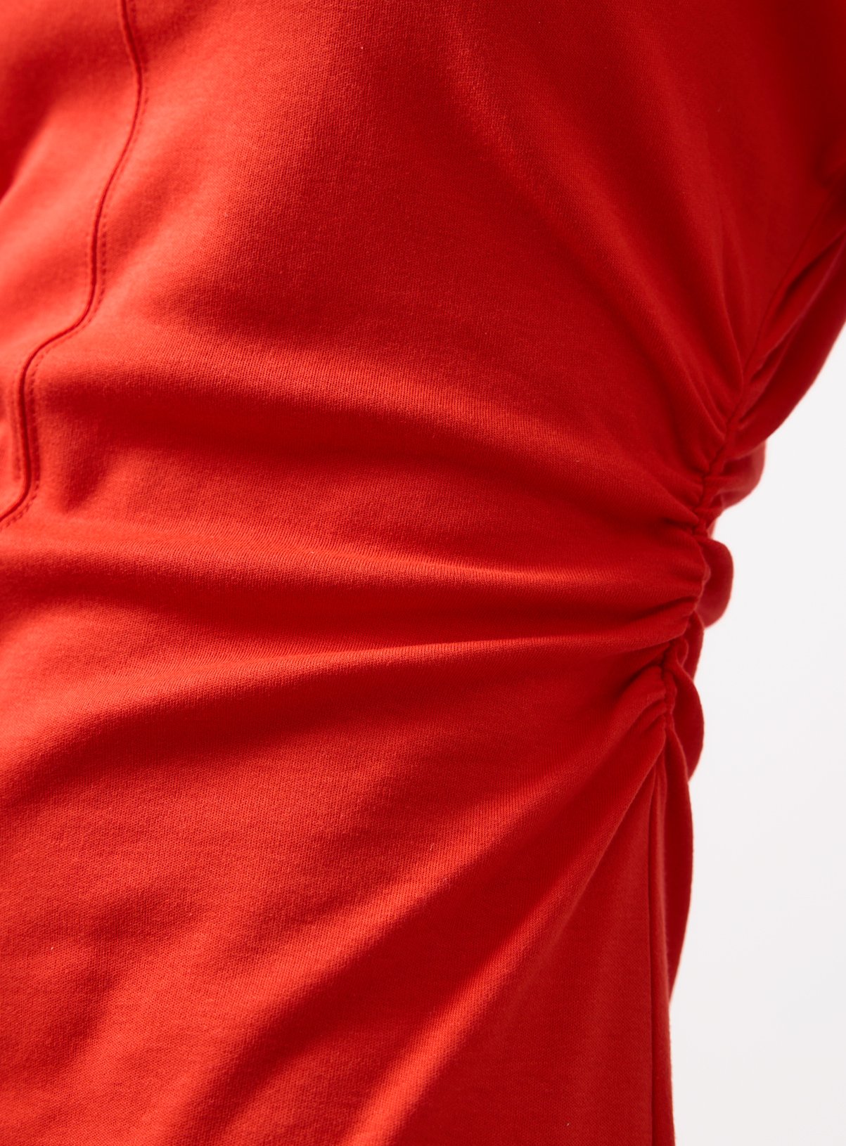 Red Jersey Fabric Cinched Column Dress 20 - Image 3 thumbnail